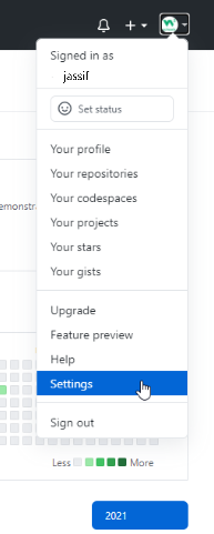 GitHub Profile Settings